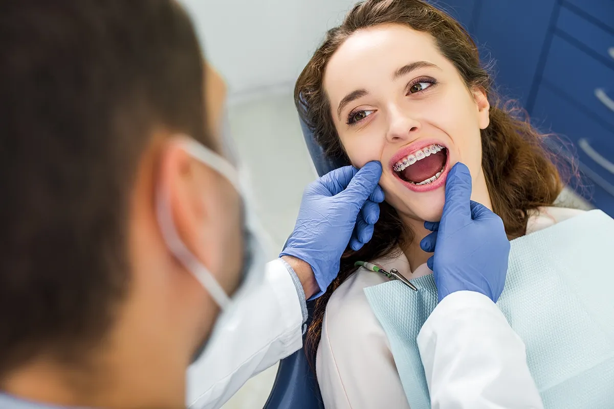 woman in orthodontic office near Elk Grove, CA